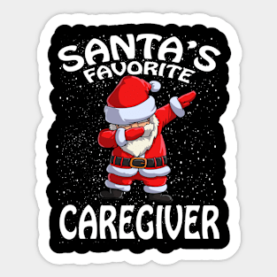 Santas Favorite Caregiver Christmas Sticker